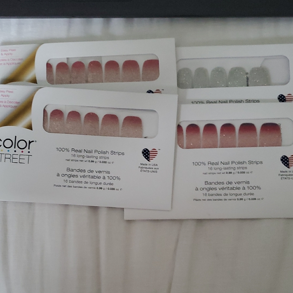 Color Street Nail Strips - Glittery Pink and Silver